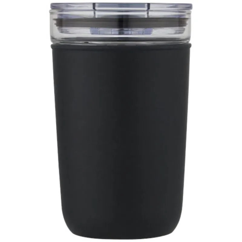 Vaso de vidrio de 420 ml con pared exterior de plástico reciclado 'Bello'
